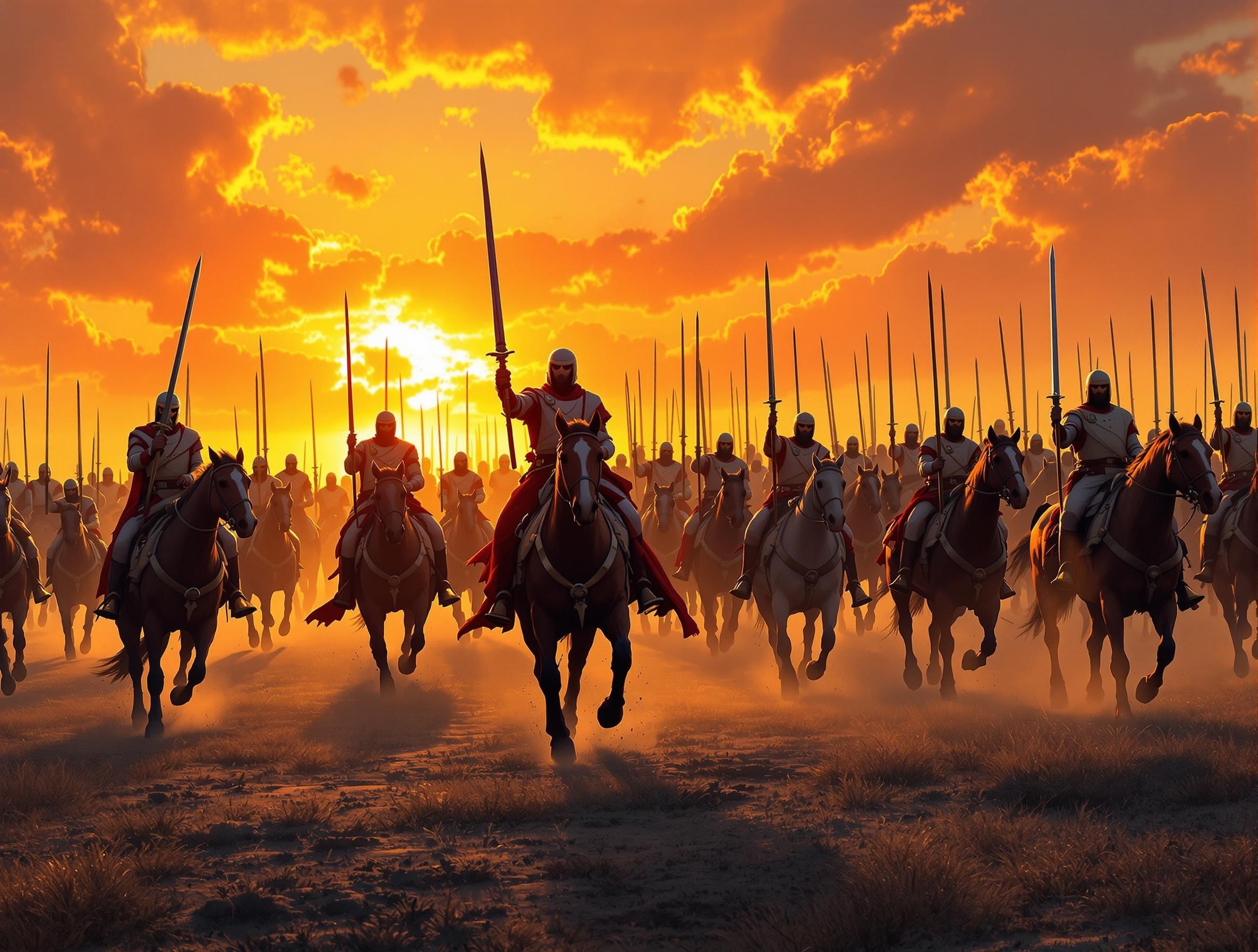 Islamic cavalry background